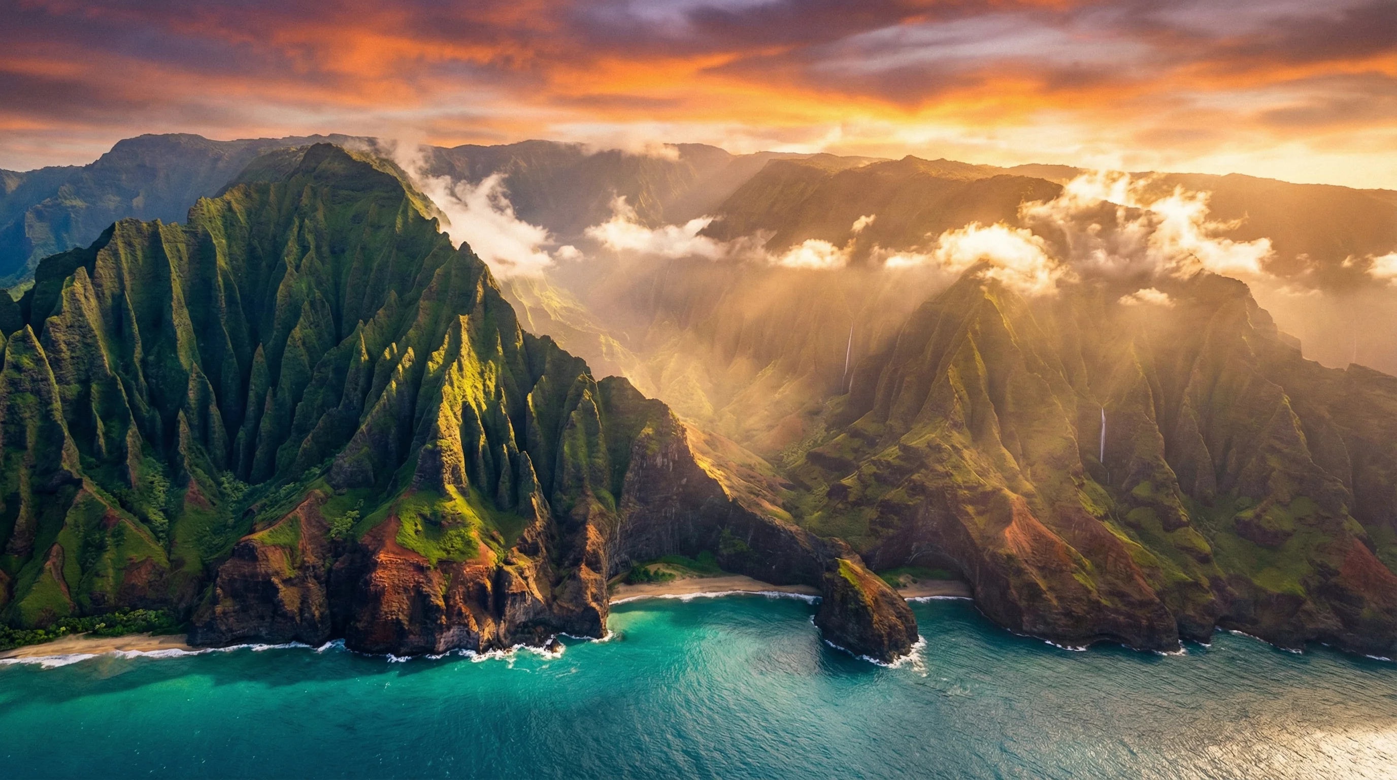 Kauai Helicopter Tour Na Pali Coast Aerial View